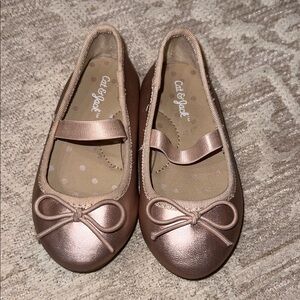 Cat & Jack Kids' Size 5 Toddler Pink Rose Gold Dress Shoes